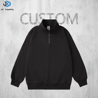 Sweat-shirts pour hommes à col montant avec fermeture éclair, logo personnalisé, streetwear, sweats à capuche à fermeture éclair pour streetwear et vêtements de sport