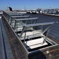 Fenêtre de toit fixe en alliage d'aluminium, conforme aux normes AS2047, AS2208, AS1288, avec vitrage étanche.