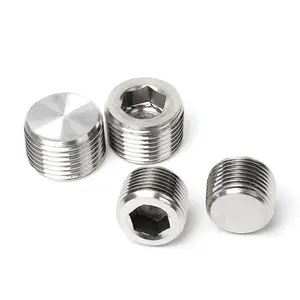 HSL Flat Round Head Hexagon Socket Head Screw Plug DIN908 Hexagon Socket Oil Pipe Plugs For Screws