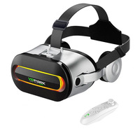 Casque de réalité virtuelle en verre J60 3D VR avec casque stéréo HIFI compatible avec les téléphones intelligents de 4.7 à 6.7 pouces pour les jeux de films