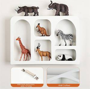 Étagère <span class=keywords><strong>murale</strong></span> flottante <span class=keywords><strong>blanche</strong></span> de style moderne pour la décoration de salon de meubles de maison avec rangement - Product Image 6