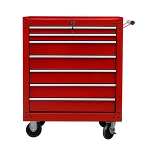 Winmax Red gloss powder coating finish KD roller tool cabinet with 7 drawers