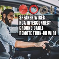 Pasokan pabrik 1500W Kit Amplifier Audio mobil 8 Gauge kabel OFC tembaga murni dengan kabel Speaker kebisingan rendah jaket PVC