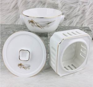 Juego de Vajilla de Porcelana China con Diseño de Montaña Dorada Oriental, Juego Completo para Mesa de Hotel, Platos, Tazones, Olla para Sopa, Taza - Product Image 2