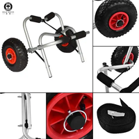 Chariot pliable robuste SOLAR MARINE en PVC pour bateaux, canoës, kayaks de surf et de pêche, capacité 330 lbs