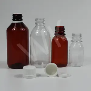 60毫升100毫升120毫升200毫升250毫升500毫升琥珀色止咳糖浆圆瓶pet塑料药液瓶