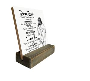 JUNJI significatif bois signe Plaque cadeau <span class=keywords><strong>papa</strong></span> fille conseil cher <span class=keywords><strong>papa</strong></span> je t'aime artisanat citations murales - Product Image 1
