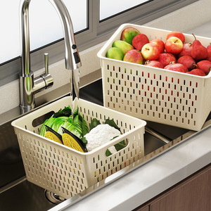 <b>Plastic</b> Storage <b>Baskets</b> Rectangle With Handle For Household Snacks Toys Books Dormitory Desk Organizing - Product Image 4