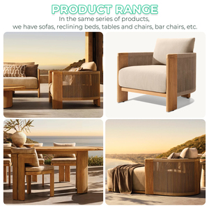Mobili di Lusso da Esterno <span class=keywords><strong>Divani</strong></span> da Giardino per Hotel Arredi Moderni in Legno di Teak con Intreccio in Corda Set da Patio per Villa Resort Salotto da Giardino - Product Image 5
