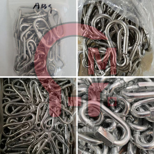 Hlm thép không gỉ mùa xuân Snap móc hình bầu dục nhanh chóng liên kết OEM an toàn không gỉ móc thép Carabiner Carbine Snap móc Clip - Product Image 2