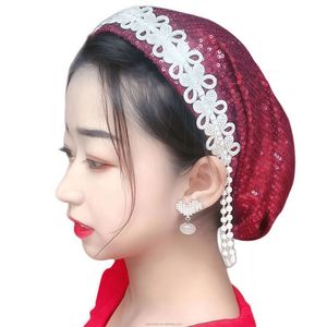 Muslim women's breathable eco-friendly multi-color with sequin fabric layer, wholesale new headscarf inner cover, full range - Product Image 2