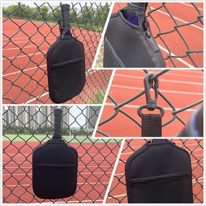 Funda para Raqueta de Tamaño Estándar Fácil de Colgar, Bolsa de Almacenamiento para Paleta de Pickleball de Neopreno con Logotipo Personalizado, con Gancho y Bolsillo de Malla - Product Image 4