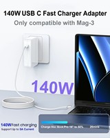 Adaptateur secteur 140W avec câble Type C PD 3.0 Charge rapide Prise UK pour MacBook Pro Chargeur USB PD 140W