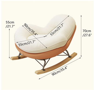 <span class=keywords><strong>Fauteuil</strong></span> à bascule ergonomique moderne <span class=keywords><strong>avec</strong></span> <span class=keywords><strong>repose</strong></span>-pieds et dossier haut, en coton, pour chambre <span class=keywords><strong>d</strong></span>'enfant, salon, balcon – Offre spéciale - Product Image 6