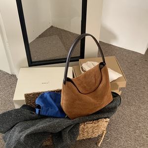 Bolso de Hombro Retro de Gamuza para Mujer, con una Sola Correa, Cierre de Cremallera y Cierre de Botón, a la Moda - Product Image 5