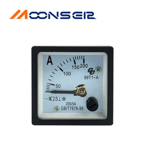 Ampèremètre de panneau MoonsEir 99T1-A 200/5A, compteur de courant alternatif monophasé classe 1.5, boîtier en acier - Product Image 4
