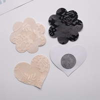 SATCOCO Offre Spéciale jetable amovible dentelle poitrine pétales fleur forme mamelon Patch robe de mariée peau noire respirant Invisible