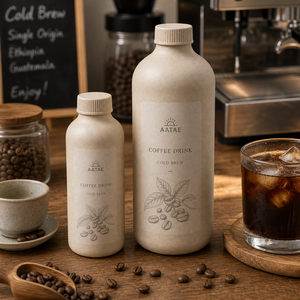 Botella de Papel Personalizada de 1000 ml para Bebidas Vegetales a Base de Leche de Nueces, Biodegradable, Hecha de Fibra Vegetal, Aatae Bio - Product Image 1