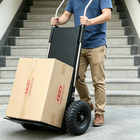 Machine d'escalade électrique portable et pliable en métal avec chariot à quatre roues pour la manutention de marchandises OEM