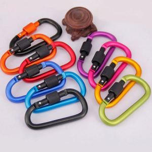 Custom #8 Durable Lightweight Custom Logo Keychain Hook Security Spring Gate Aluminum D Ring Locking Carabiner for Outdoor Use - Product Image 5