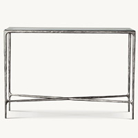 Table console Rhoohill sur mesure, style américain moderne, en verre trempé forgé, pour salon, table d'entrée intérieure de style campagne française