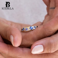 Créateur de bijoux fins à la mode vintage Plata 925 Sterling Silver Anillos Violet Zircon Texturé Anneaux d'ouverture pour les femmes