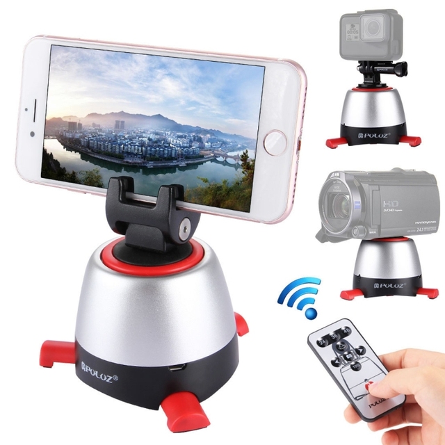PULUZ Camera Accessories 360 Degree Panoramic Tripod Ball Head with Remote Controller for DSLR Cameras and Smartphones