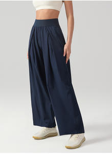 Aoyema Pantalon de sport pour <span class=keywords><strong>femme</strong></span> Pantalon de fitness slim <span class=keywords><strong>taille</strong></span> haute avec séchage rapide respirant jambe large-Pantalon de fitness <span class=keywords><strong>taille</strong></span> <span class=keywords><strong>élastique</strong></span> - Product Image 5