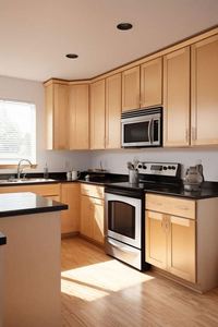 ตู้ครัวไม้วีเนียร์สไตล์โมเดิร์นดีไซน์เรียบง่ายส่งตรงจากโรงงานจีน - Product Image 3