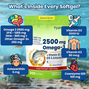 Vitamina D3 y K2 OEM/ODM para la salud de las articulaciones, COQ10 para el apoyo de la salud cardíaca, aceite de pescado omega-3 sin azúcar en cápsulas blandas, porción personalizada. - Product Image 5