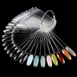 Paleta de exhibición de esmaltes de uñas de gel UV redonda, anillo de prueba de cartas de colores, herramienta de práctica de manicura para salón, venta al por mayor - Product Image 1
