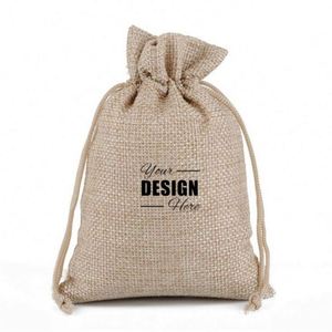 Bolsas de Regalo de Lino con Cordón - Bolsas Ecológicas con Logotipo Personalizado para Recuerdos de Fiesta, Manualidades o Regalos (Marca Personalizada) - Product Image 1