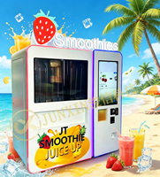 Distributeur automatique de smoothies Junxin modèle 3, capacité 150-200, écran tactile, conforme ADA, gestion basée sur le cloud, smoothies frais