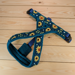 Harnais pour chien doublé de polaire Teal Suowers - Product Image 1
