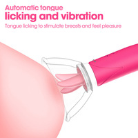 Leistungsstarker Saugvibrator Weiblicher Masturbator Massagegerät Brustwarzen-Stimulator Vibrator Brustmassagegerät Sexspielzeug Oral-Zungen-Lecken