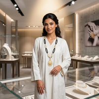 Collier long marocain, chaîne de pull perlée pour femme algérienne, chaîne de corps ethnique en filigrane doré, bijoux tribaux bohèmes en gros