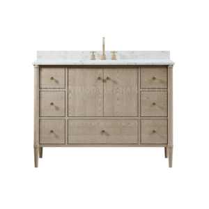 Meuble sous-vasque de salle de bain de luxe Meuble sous-vasque en bois avec vasque - Product Image 3