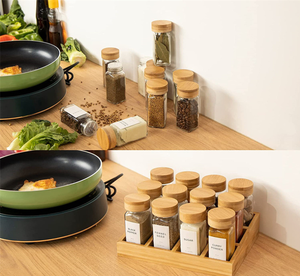 Kitchen Bamboo Wood Seasoning Organizer <strong>Box</strong> Wooden Storage <strong>Spice</strong> Tray - Product Image 4