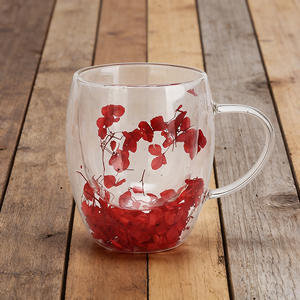 Tasse à café en verre avec plume colorée à l'intérieur, idéale pour le cappuccino, le <span class=keywords><strong>latte</strong></span> et autres boissons – Vente en gros - Product Image 4