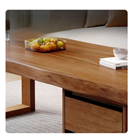 Table basse de salon de style ancien, petite, luxe léger, moderne, simple, fonction de rangement, durable, facile à nettoyer, MDF + bois massif
