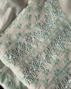 Conjunto de Kurta, Pantalón y Dupatta Chanderi Semisellado para Mujer, Ropa Étnica Premium, Traje Salwar de Diseñador, Bordado, para Fiestas y Festivales - Product Image 5