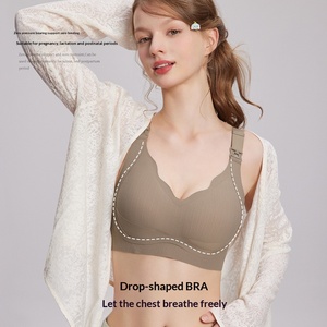 Reggiseno Allattamento Senza Cuciture, Reggiseno Premaman Senza Ferretto a Goccia, Reggiseno Premaman a Pressione Zero per Donne Post-Parto - Product Image 1