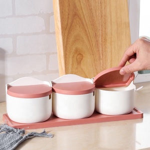 Juego de recipientes de plástico <span class=keywords><strong>para</strong></span> <span class=keywords><strong>condimentos</strong></span> de forma redonda de 3 piezas, caja de <span class=keywords><strong>condimentos</strong></span> de cocina <span class=keywords><strong>para</strong></span> <span class=keywords><strong>cocinar</strong></span> - Product Image 2