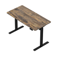 Bureau d'ordinateur électrique moderne à hauteur réglable avec moteur unique, cadre de bureau à 2 niveaux et réglable