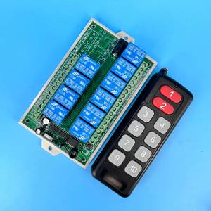 10-Channel <b>Wireless</b> <b>Controller</b> 10-Channel Relay Module 10-Channel Remote Control <b>Switch</b> APDC-10K - Product Image 6