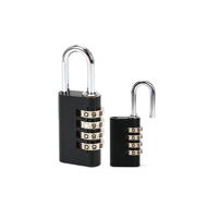 Cadenas à combinaison à 3 chiffres, logo personnalisé, antivol, étanche, utilisation sur porte et fenêtre, durable, haute sécurité, aluminium solide, 4 codes