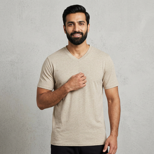 Camiseta 100% Algodón para Hombre, Manga Corta, Impresión Digital DTG, Cuello en V, Cuello Redondo, Informal, Básica - Product Image 1