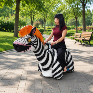 <span class=keywords><strong>Scooter</strong></span> Eléctrico con Forma de Zebra, con Batería, Marco de Acero Hecho a Mano, para Zoológicos, Centros Comerciales y Parques Temáticos - Product Image 1
