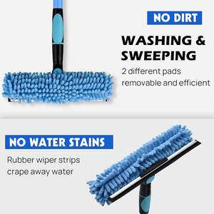 High Rise Window Cleaning Equipment Telescopic Window <b>Cleaner</b> Squeegee Window Brush Telescopic <b>Aluminum</b> Pole - Product Image 3