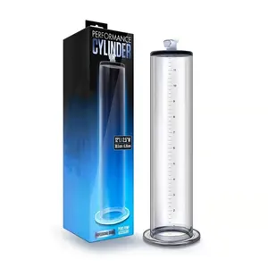 Cylindre de pompe à pénis acrylique Performance de 2.5*12 pouces, remplacement d'accessoire pour les systèmes de pompe de collecte compatibles Nterchange